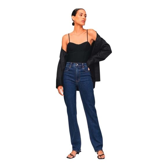 Abercrombie & Fitch The 90’s Slim Straight Ultra High Rise Jeans Womens 10 Long - Picture 1 of 4